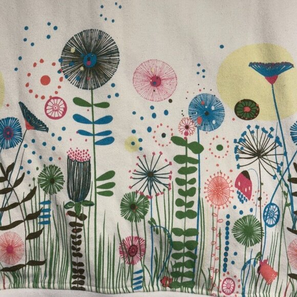 Blair Cream Floral Snap Front Jacket Women's L Spring Garden Print Lightweight - Picture 16 of 16